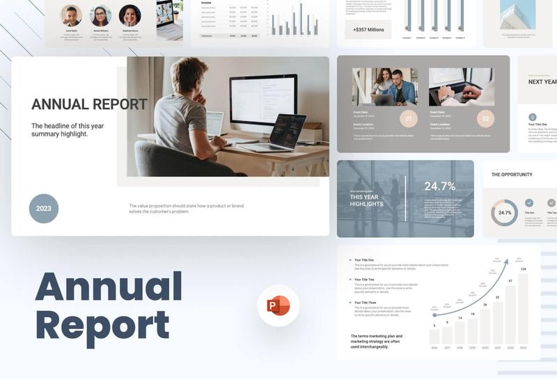 Annual-Report-Deck Slides Beau Blue Bone Minimal and Clean Presentation Annual Report Template S04182301 powerpoint-template keynote-template google-slides-template infographic-template