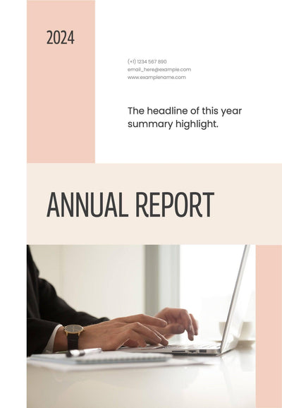 Annual-Report-Documents Documents Beige and Orange Minimalist Annual Report PowerPoint Template powerpoint-template keynote-template google-slides-template infographic-template
