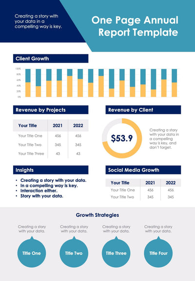Finance-Infographics Infographics Aquamarine and Yellow Annual Report One Page Summary Document powerpoint-template keynote-template google-slides-template infographic-template