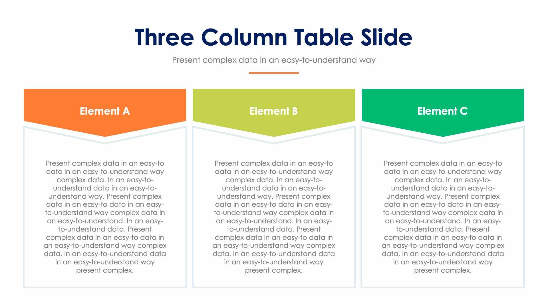 Three Column Table Slide Infographic Template S12202108 | Infografolio