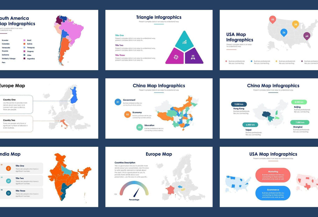 470+ Best Free Maps PowerPoint Infographic Templates | Infografolio