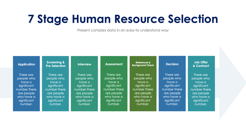 7 Stage Human Resources Selection Slide Infographic Template S02192402