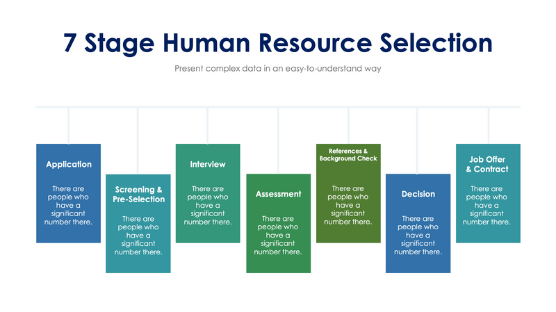 7 Stage Human Resources Selection Slide Infographic Template S02192404