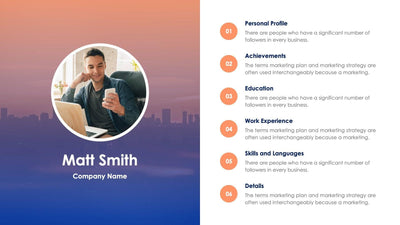 About Me Slides Infografolio