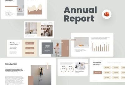 Annual-Report-Deck Slides Linen Mocha Minimal and Modern Presentation Annual Report Template S04282301 powerpoint-template keynote-template google-slides-template infographic-template
