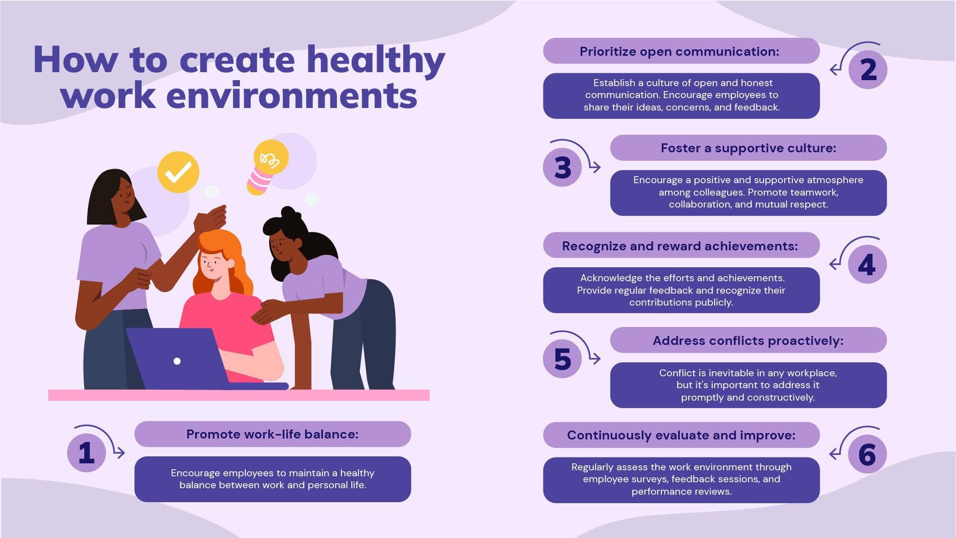 How to Create Healthy Work Environments Business Infographic Template ...