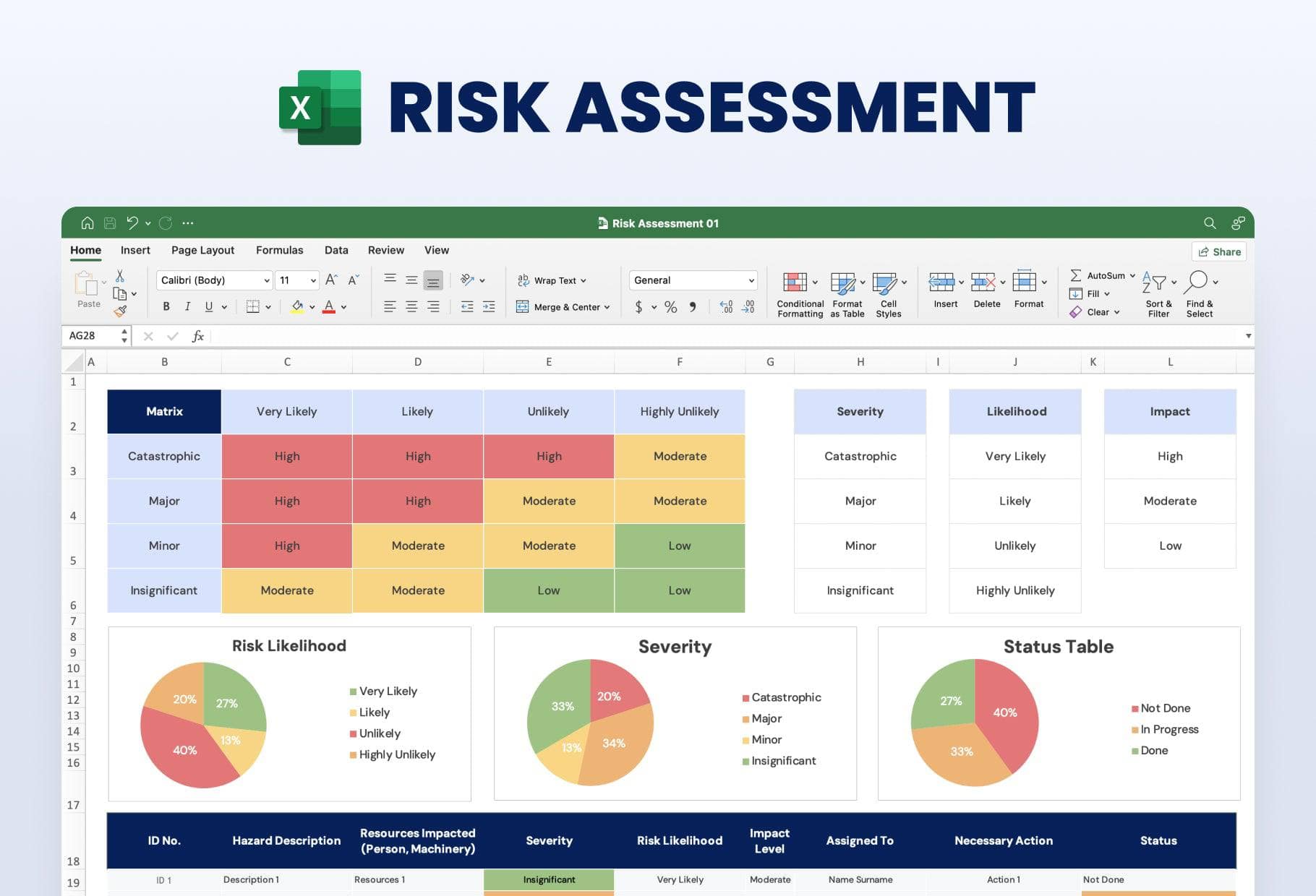 Risk Assessment Excel Template S08092304 Infografolio Risk Assessment Excel Template S08092304 Infografolio