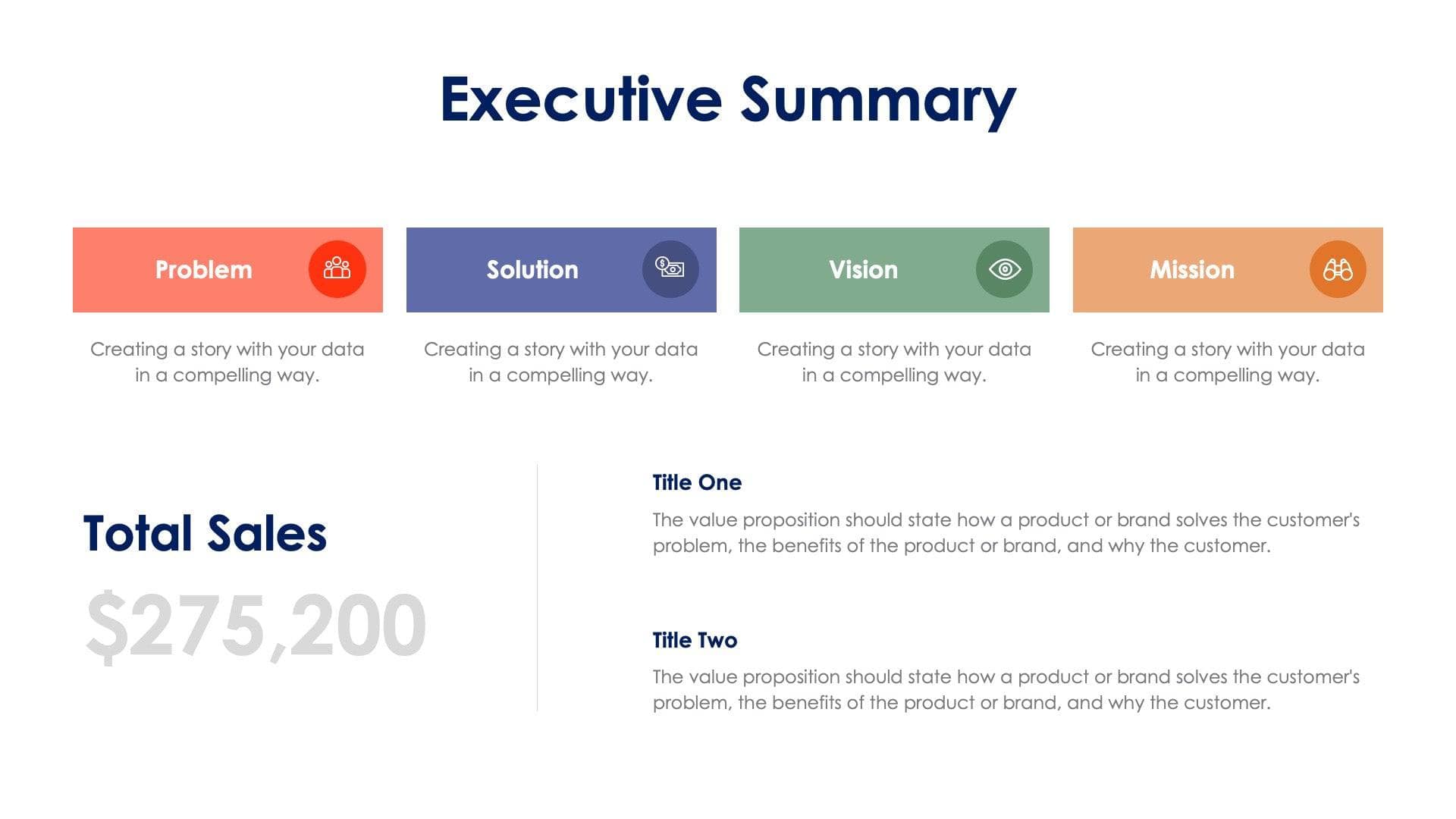 Executive Summary Slide Infographic Template S01102301 | Infografolio