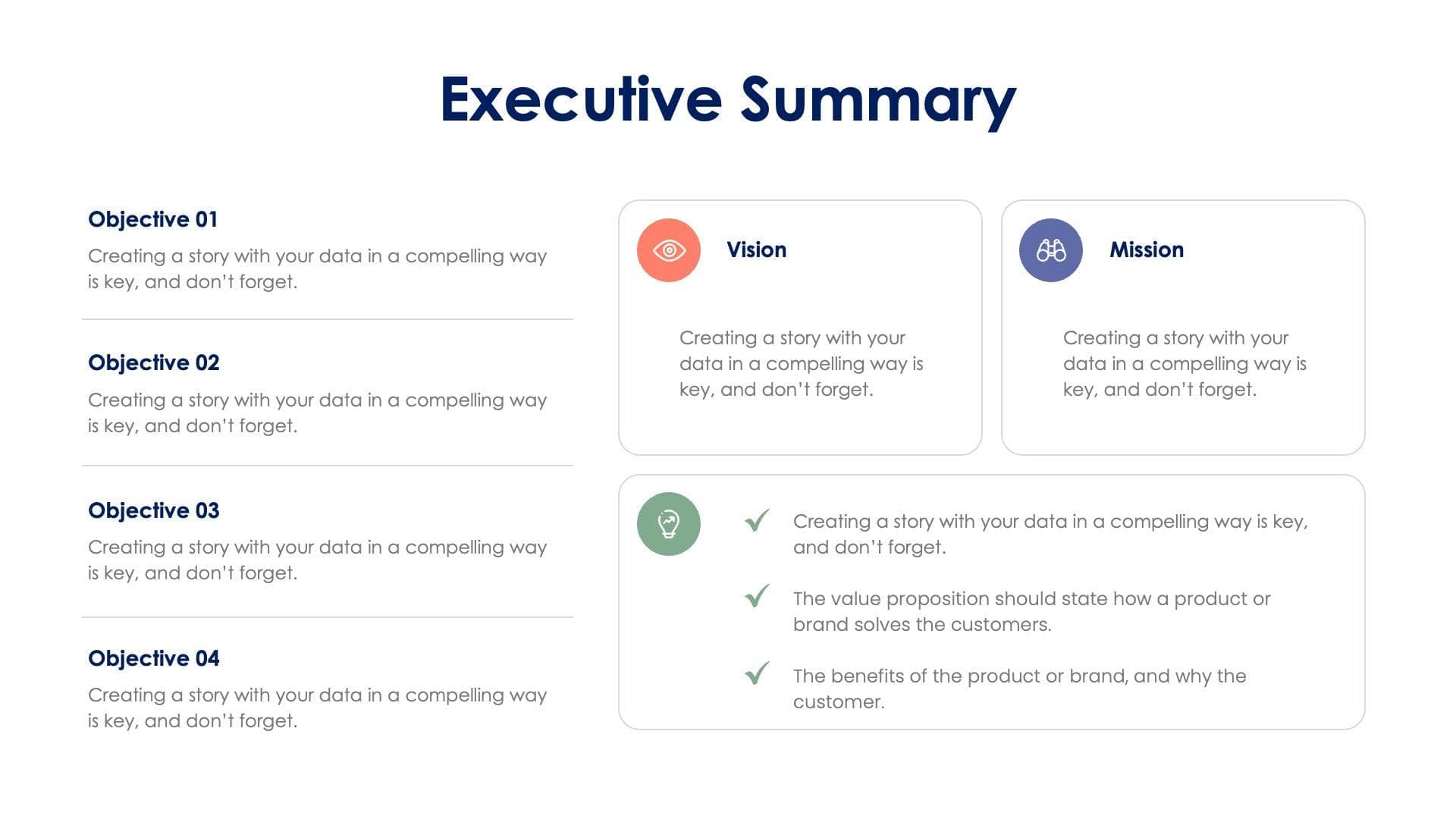 Executive Summary Slide Infographic Template S01102305 | Infografolio