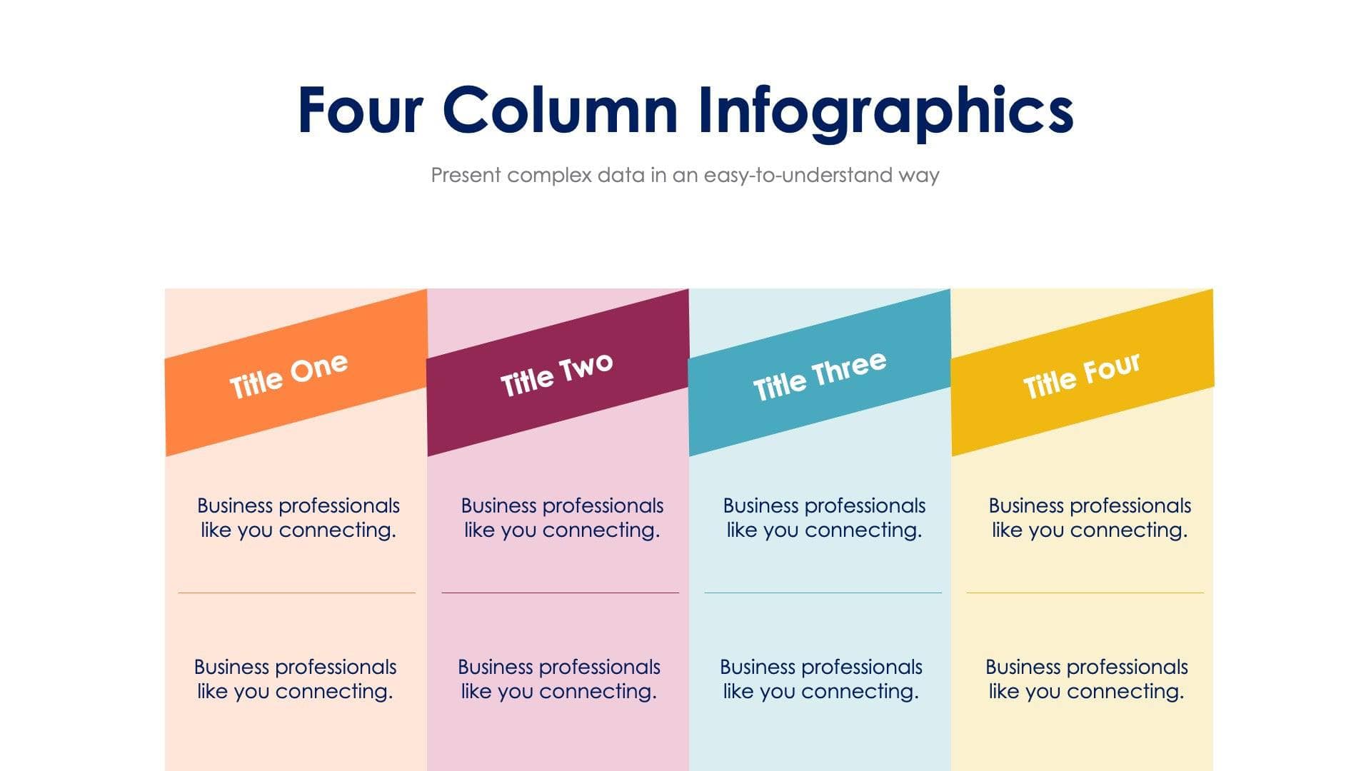 Four Column Slide Infographic Template S12192301 | Infografolio