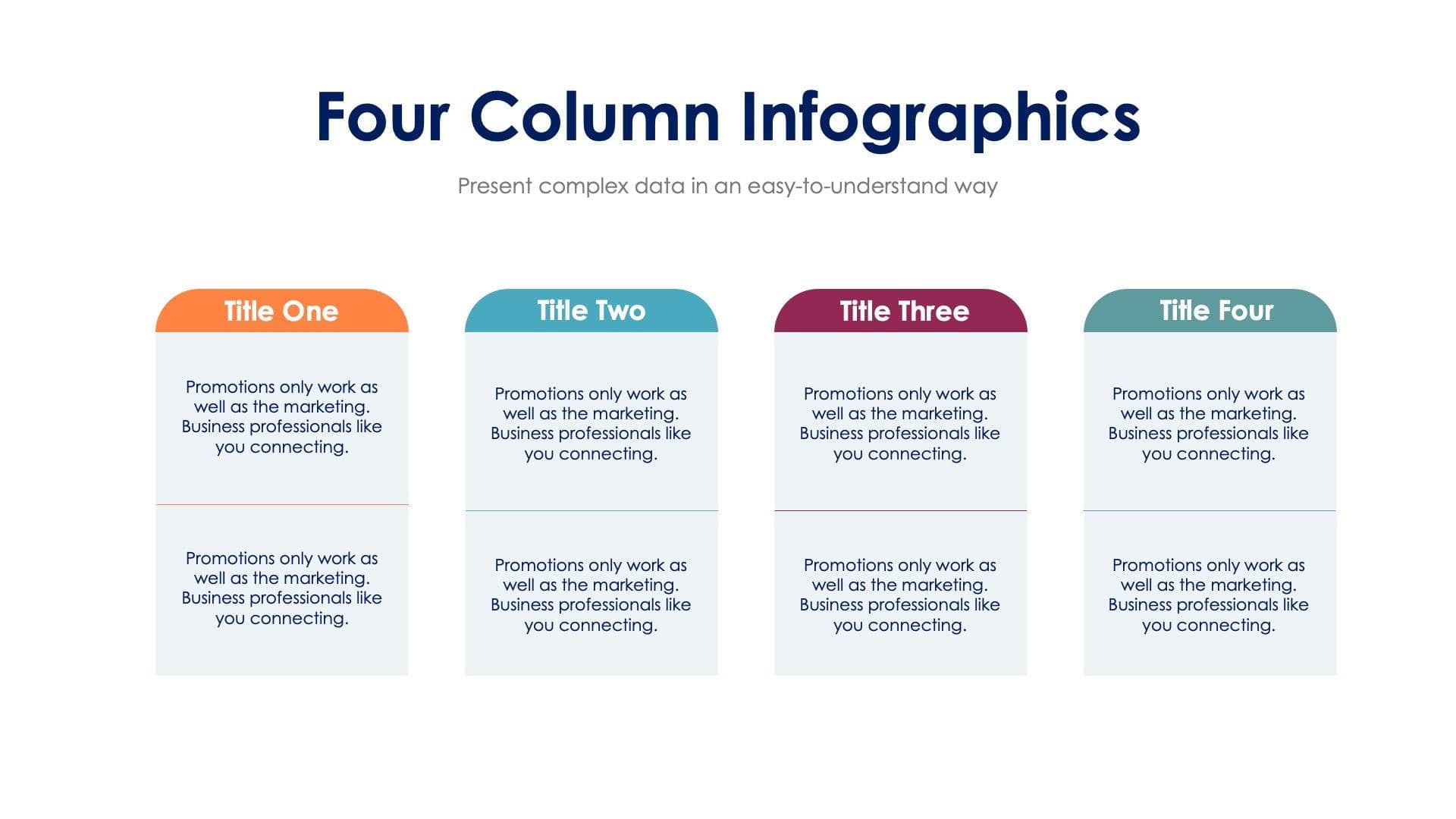 Four Column Slide Infographic Template S12192304 | Infografolio