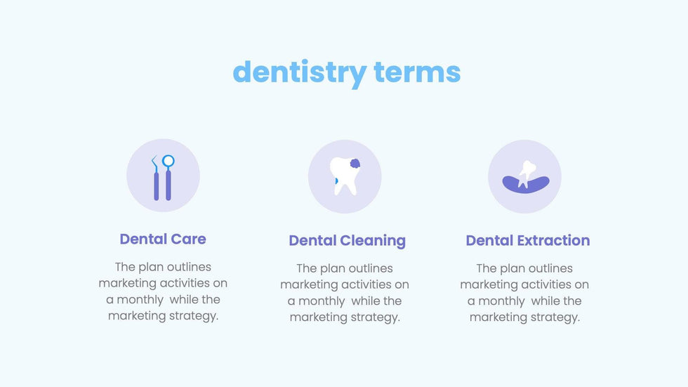 Health-Presentation-Template Slides Light Blue and Violet Simple Dental Presentation Template powerpoint-template keynote-template google-slides-template infographic-template