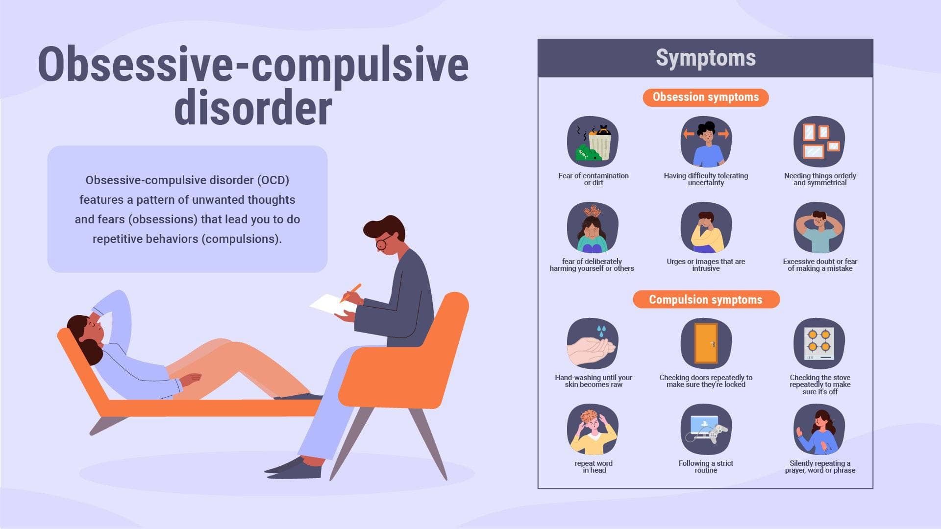 Obsessive Compulsive Disorder Health Infographic Template | Infografolio