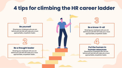 Human-Resources-Slides Slides Four Tips for Climbing the HR Career Ladder Infographic Template powerpoint-template keynote-template google-slides-template infographic-template