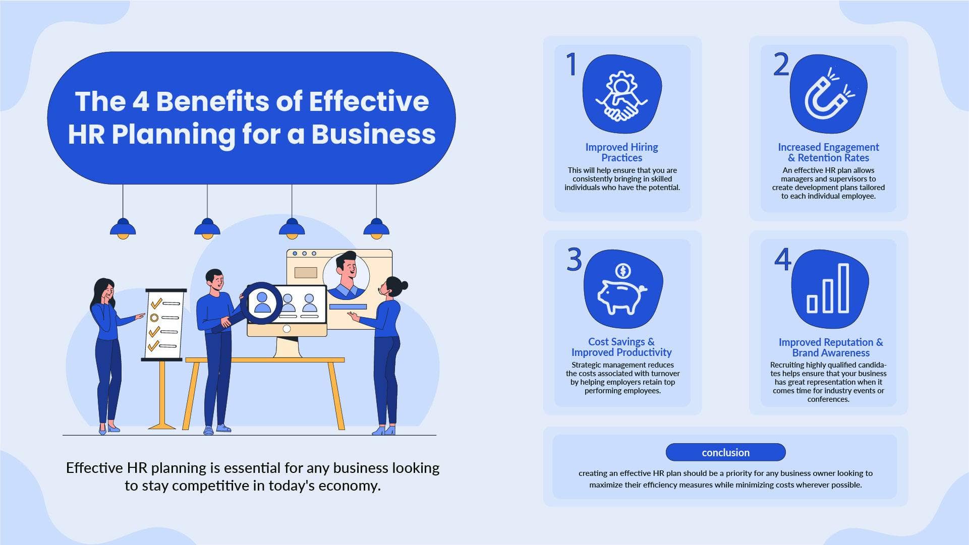 The Four Benefits of Effective HR Planning for a Business Infographic ...