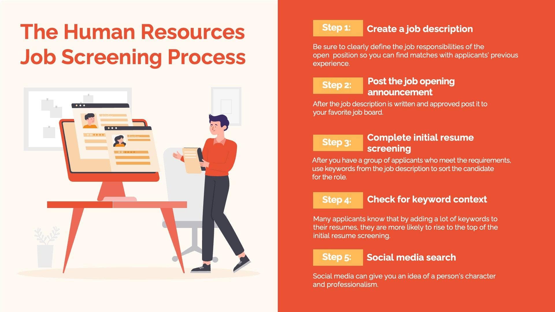 The Human Resources Job Screening Process Infographic Template ...