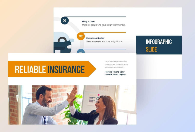 Simple Insurance Presentation Presentation Templates | Infografolio