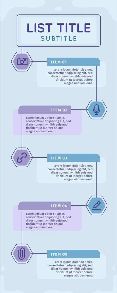 List-Infographics Infographics Blue and Violet List Infographic Template powerpoint-template keynote-template google-slides-template infographic-template