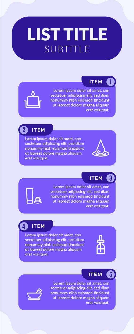 List-Infographics Infographics Violet List Infographic Template powerpoint-template keynote-template google-slides-template infographic-template