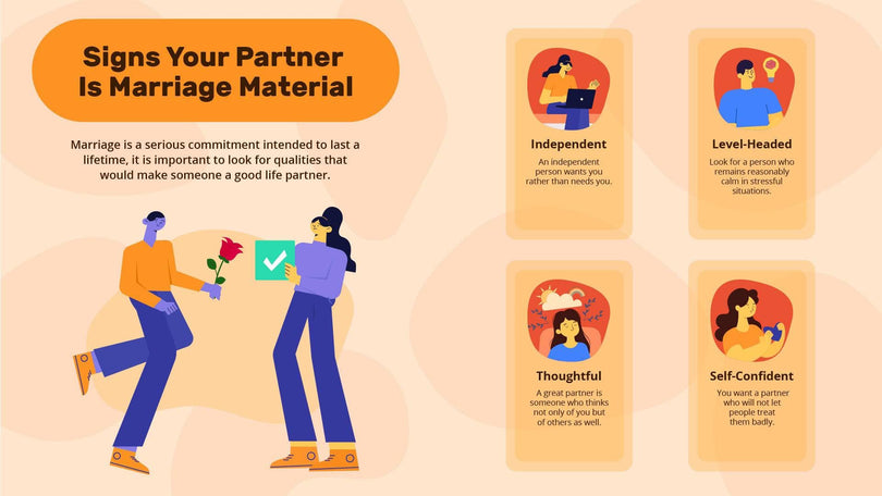 Marriage-Slides Slides Signs Your Partner is Marriage Material Infographic Template powerpoint-template keynote-template google-slides-template infographic-template