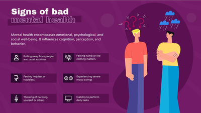 Mental Health-Slides Slides Signs of Bad Mental Health Infographic Template powerpoint-template keynote-template google-slides-template infographic-template