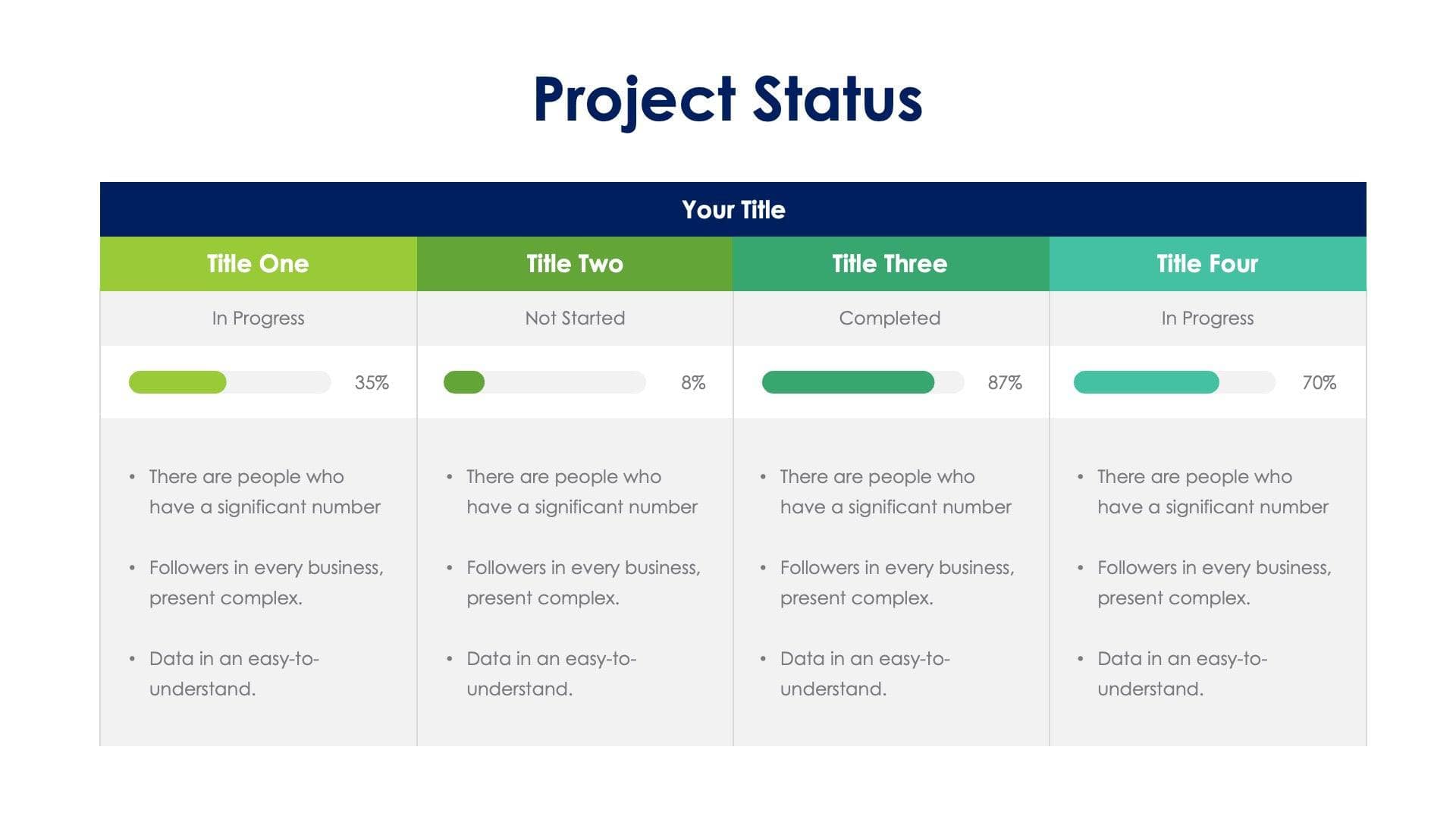 Project Status Slide Infographic Template S03242302 | Infografolio