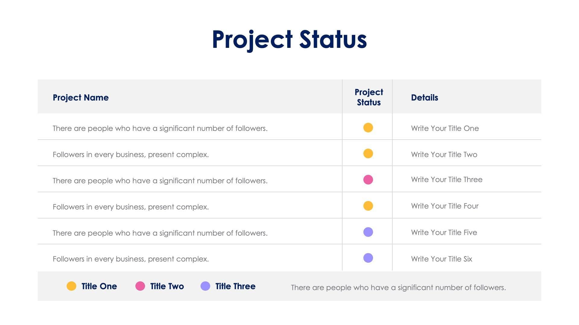 Project Status Slide Infographic Template S04202302 | Infografolio