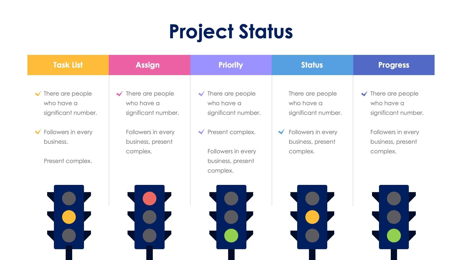 Project Status Slide Infographic Template S04202305 | Infografolio