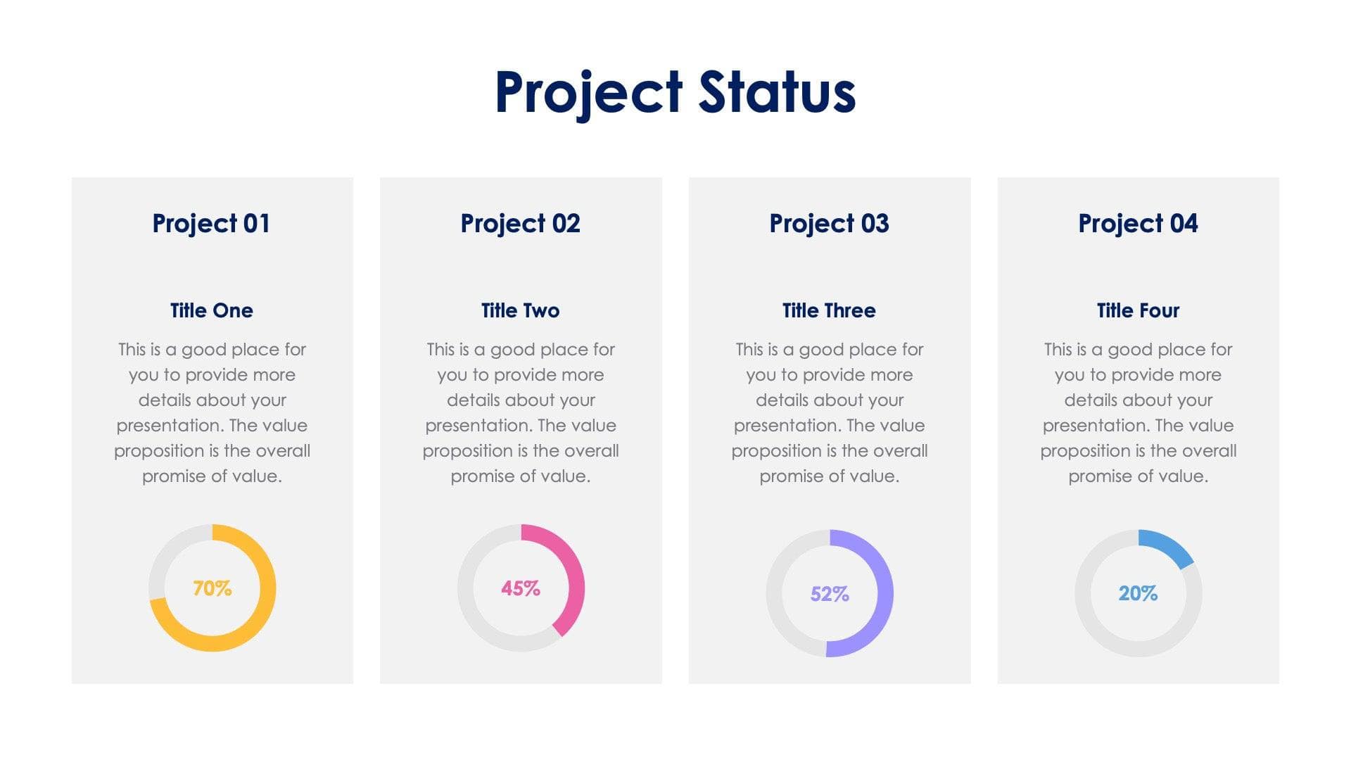 Project Status Slide Infographic Template S04202309 | Infografolio