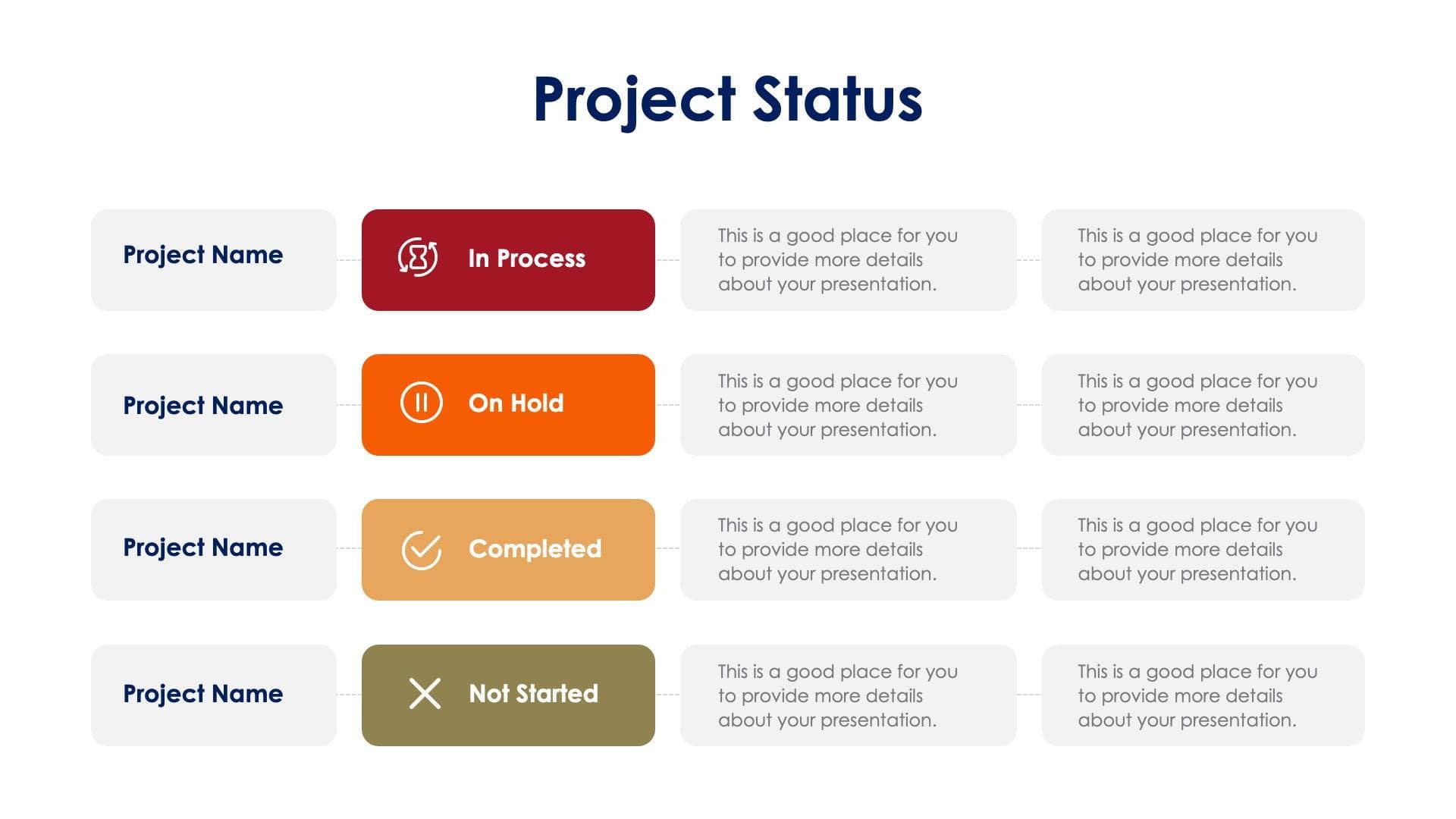 Project Status Slide Infographic Template S04202333 | Infografolio