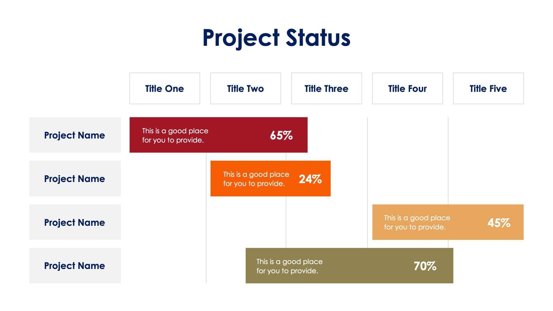 Project Status Slide Infographic Template S04202334 | Infografolio