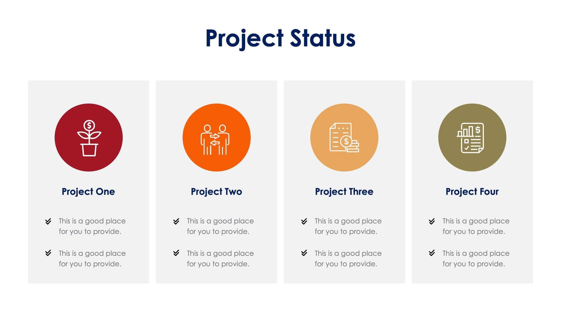 Project Status Slide Infographic Template S04202337 | Infografolio