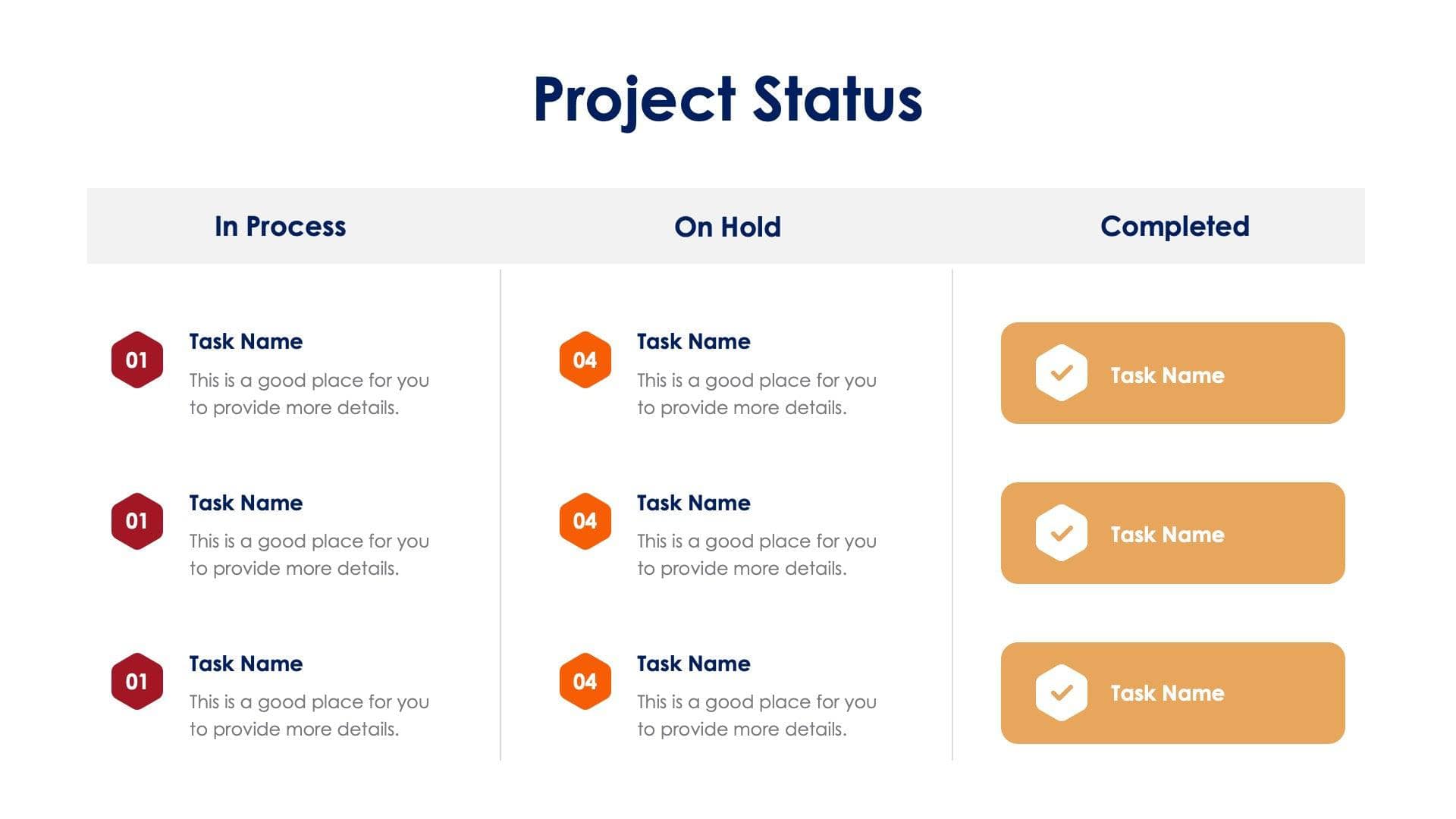 Project Status Slide Infographic Template S04202340 | Infografolio