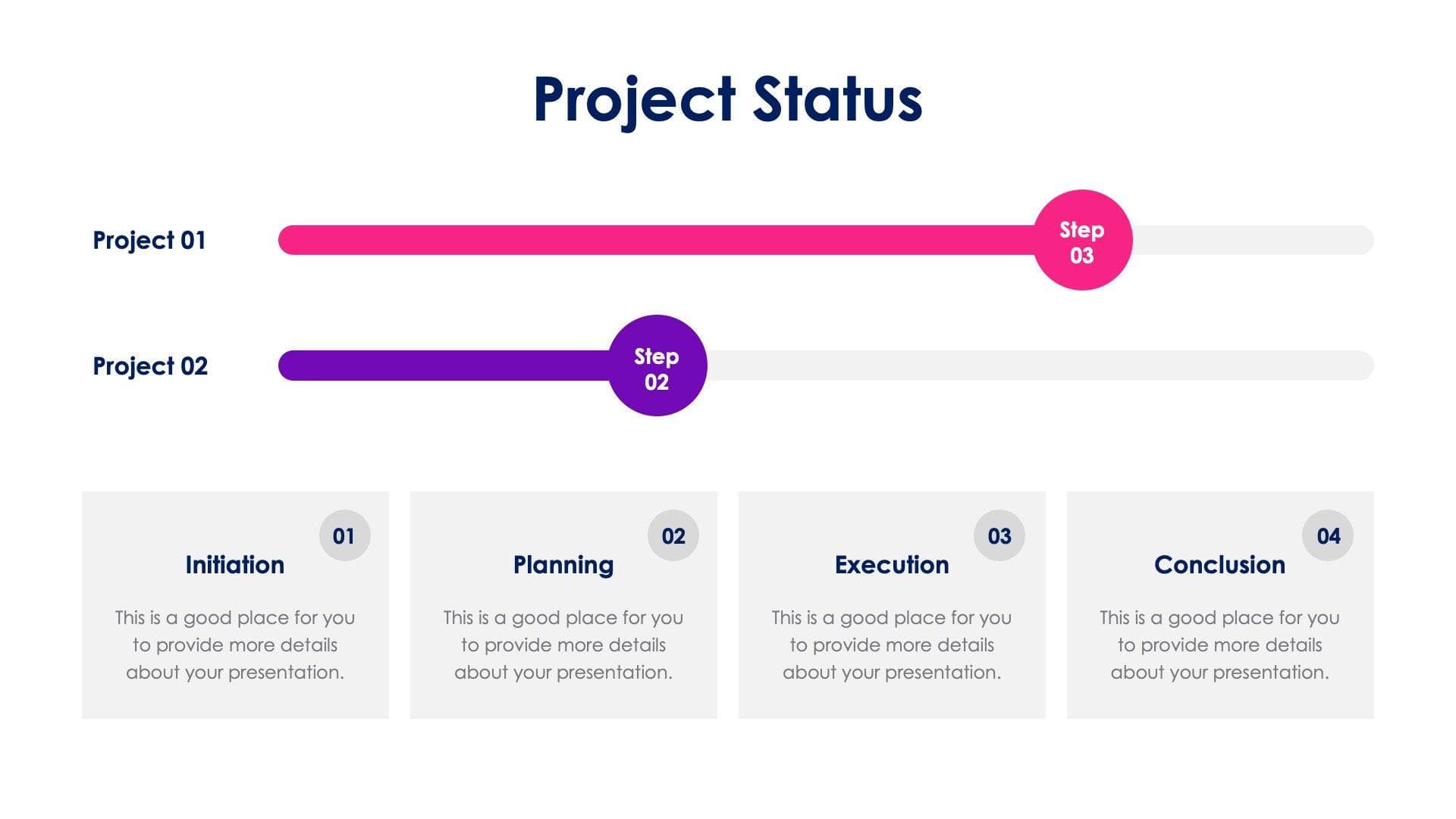 Project Status Slide Infographic Template S04202345 | Infografolio