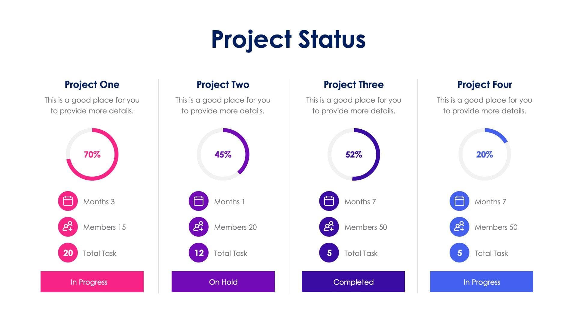 Project Status Slide Infographic Template S04202346 | Infografolio