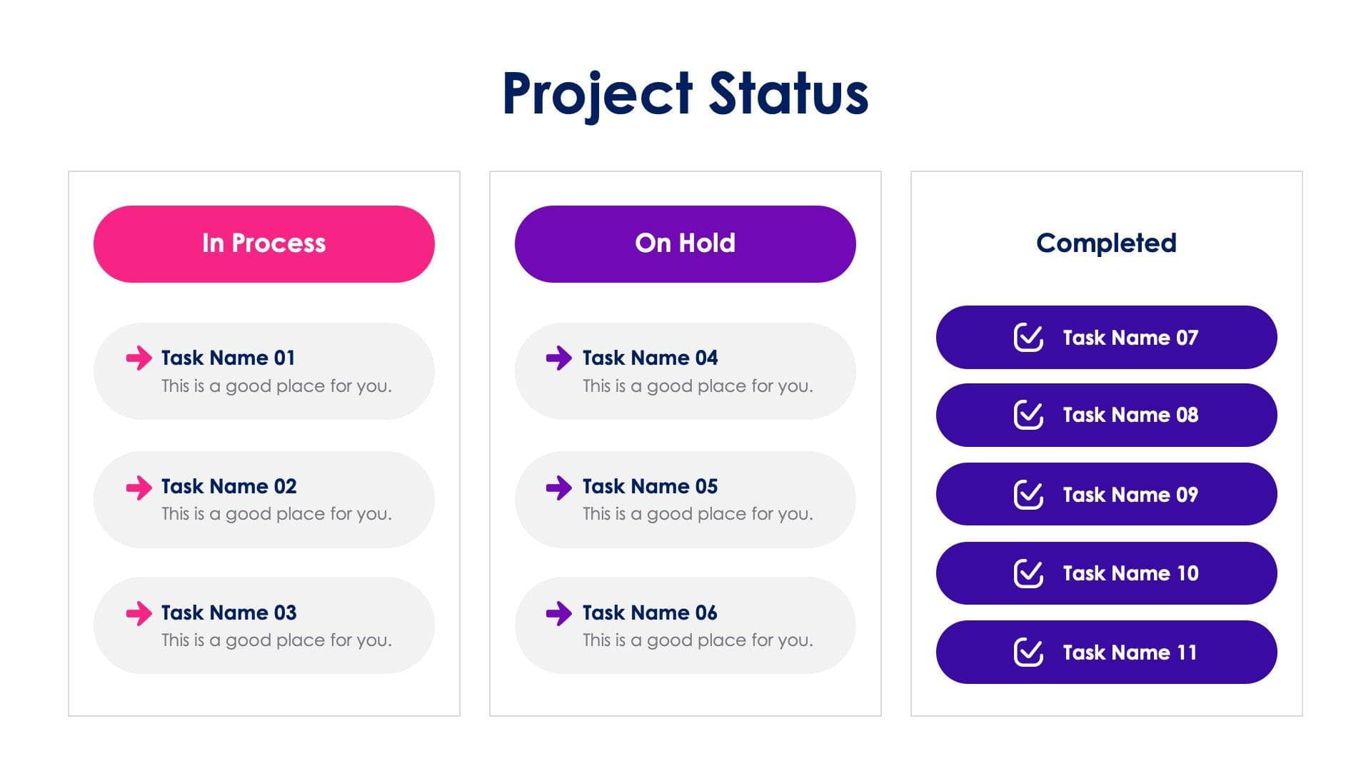Project Status Slide Infographic Template S04202350 | Infografolio