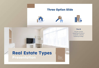 Real-Estate-Presentation-Templates Slides Real Estate Types Presentation Template S09052301 powerpoint-template keynote-template google-slides-template infographic-template