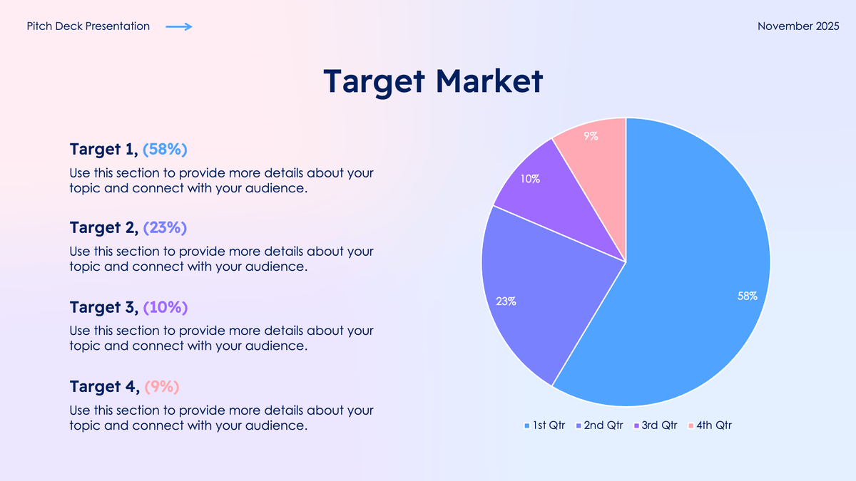 Target Market Pink and Violet Slide Template S10172208 – Infografolio