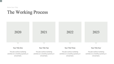 Timeline-Slides Slides The Working Process Opal Blue White Slide Template S04242301 powerpoint-template keynote-template google-slides-template infographic-template