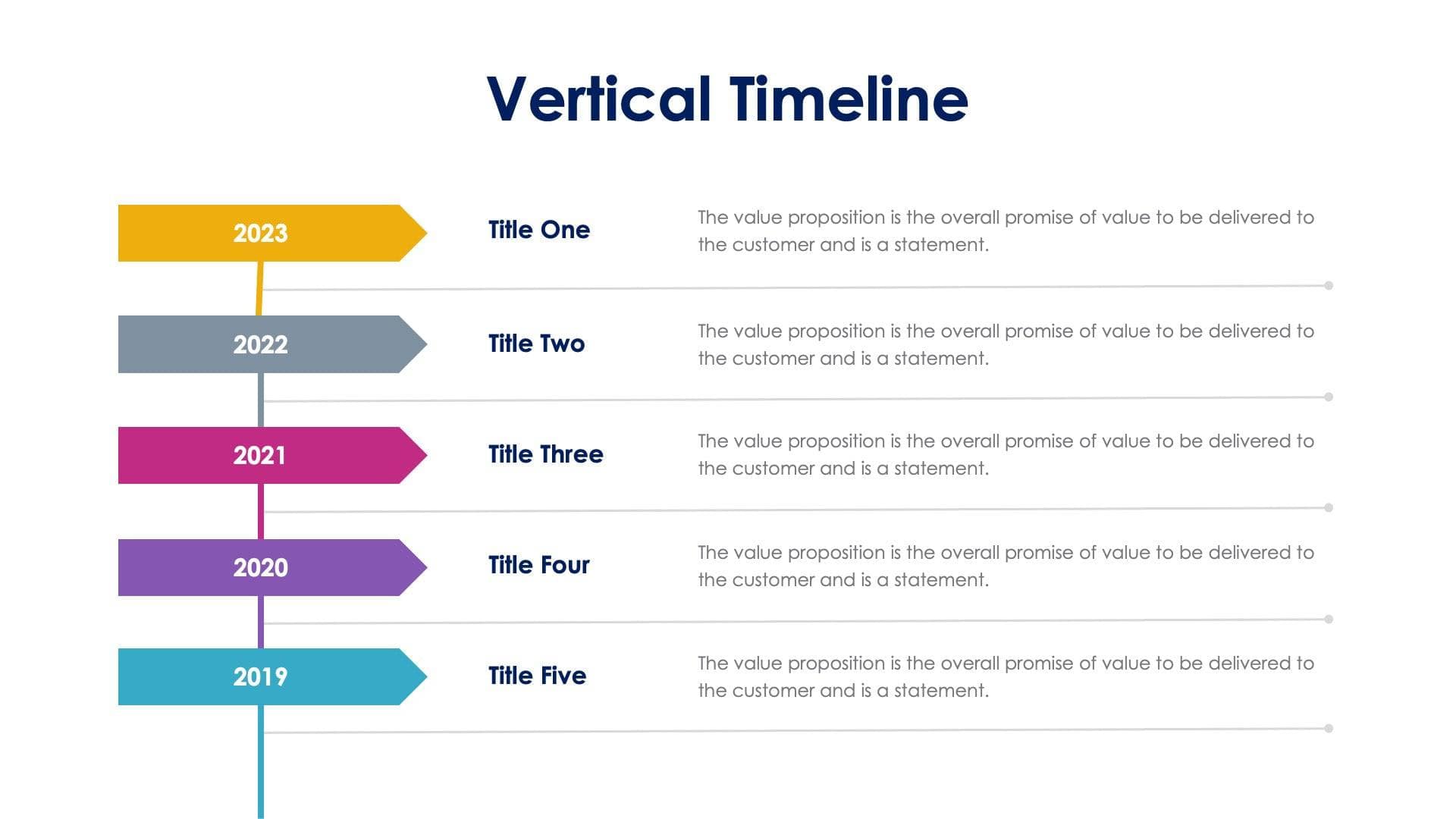 Vertical Timeline Slide Infographic Template S04202301 | Infografolio