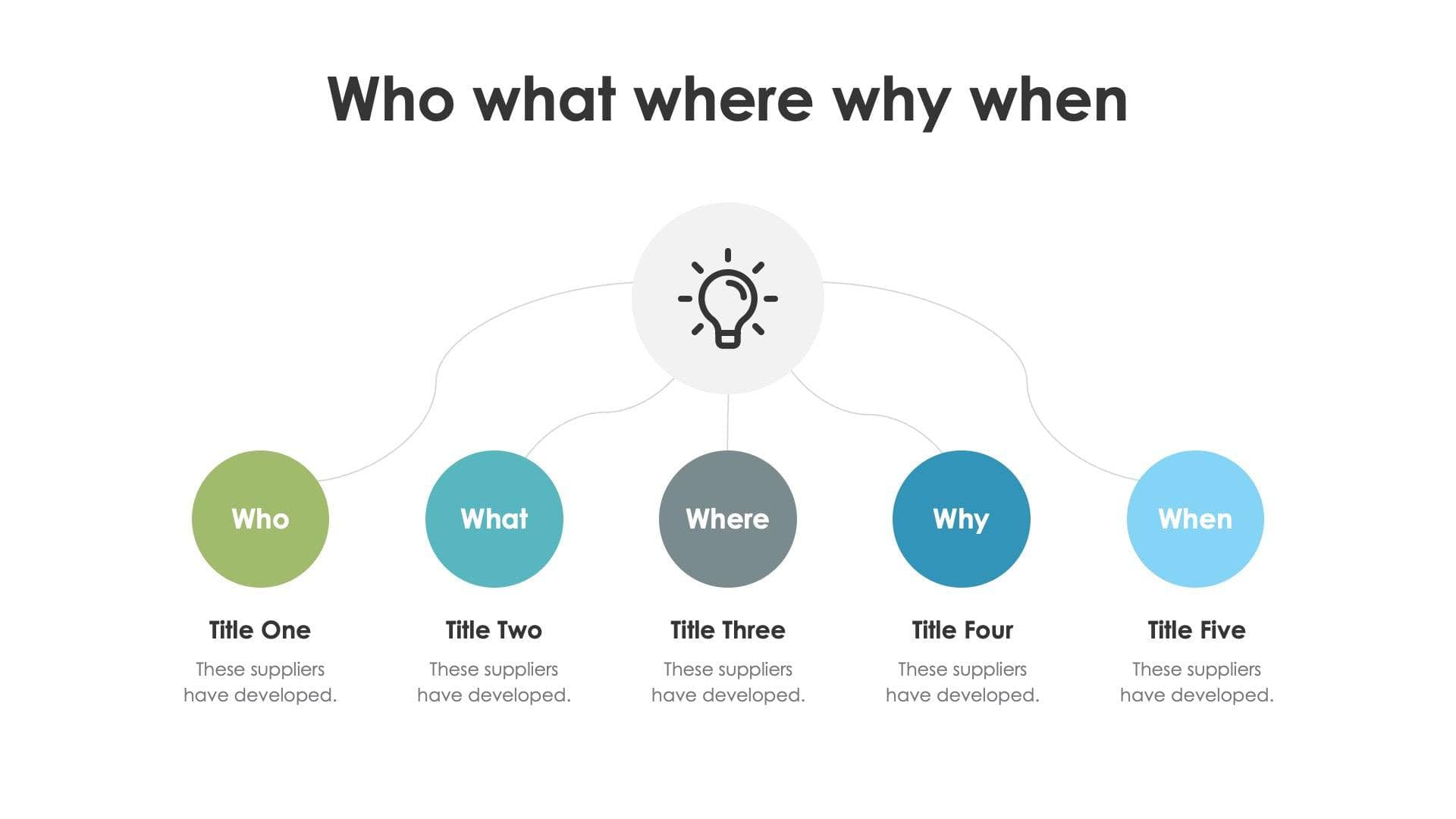 Who what where why when Slide Infographic Template S06242305 | Infografolio