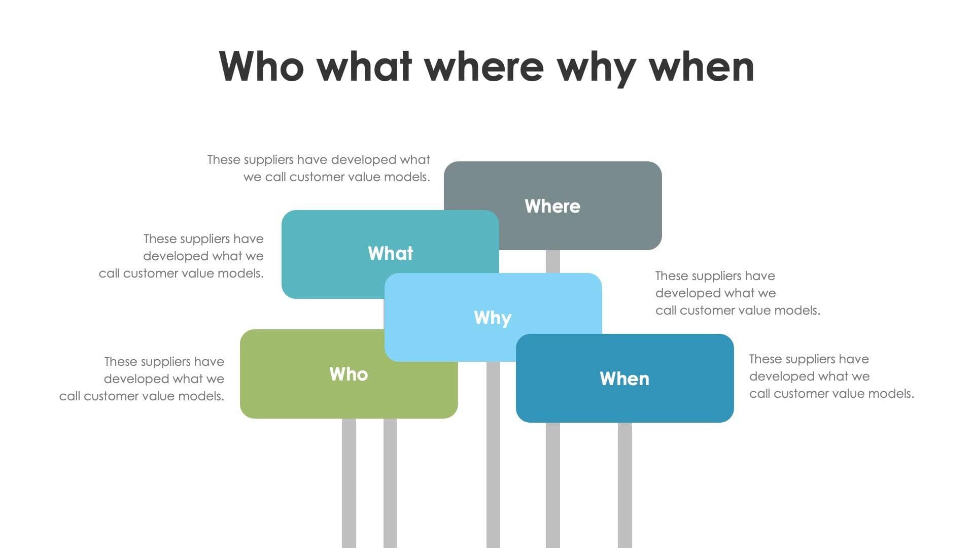 Who what where why when Slide Infographic Template S06242309 | Infografolio
