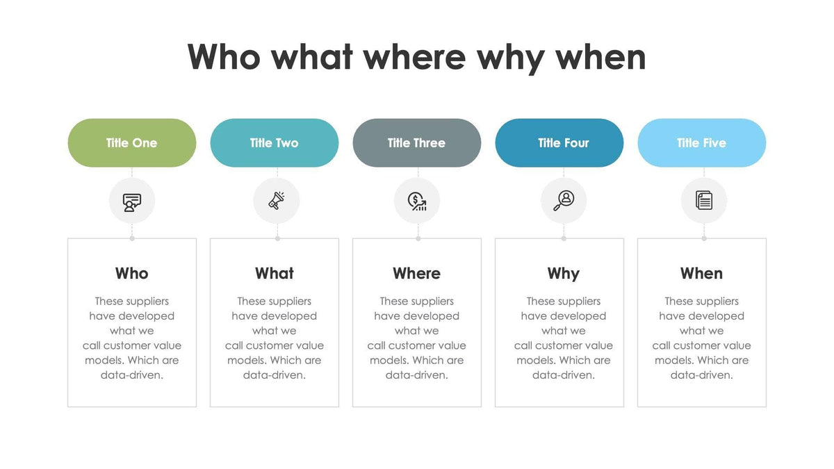 Who what where why when Slide Infographic Template S06242310 – Infografolio