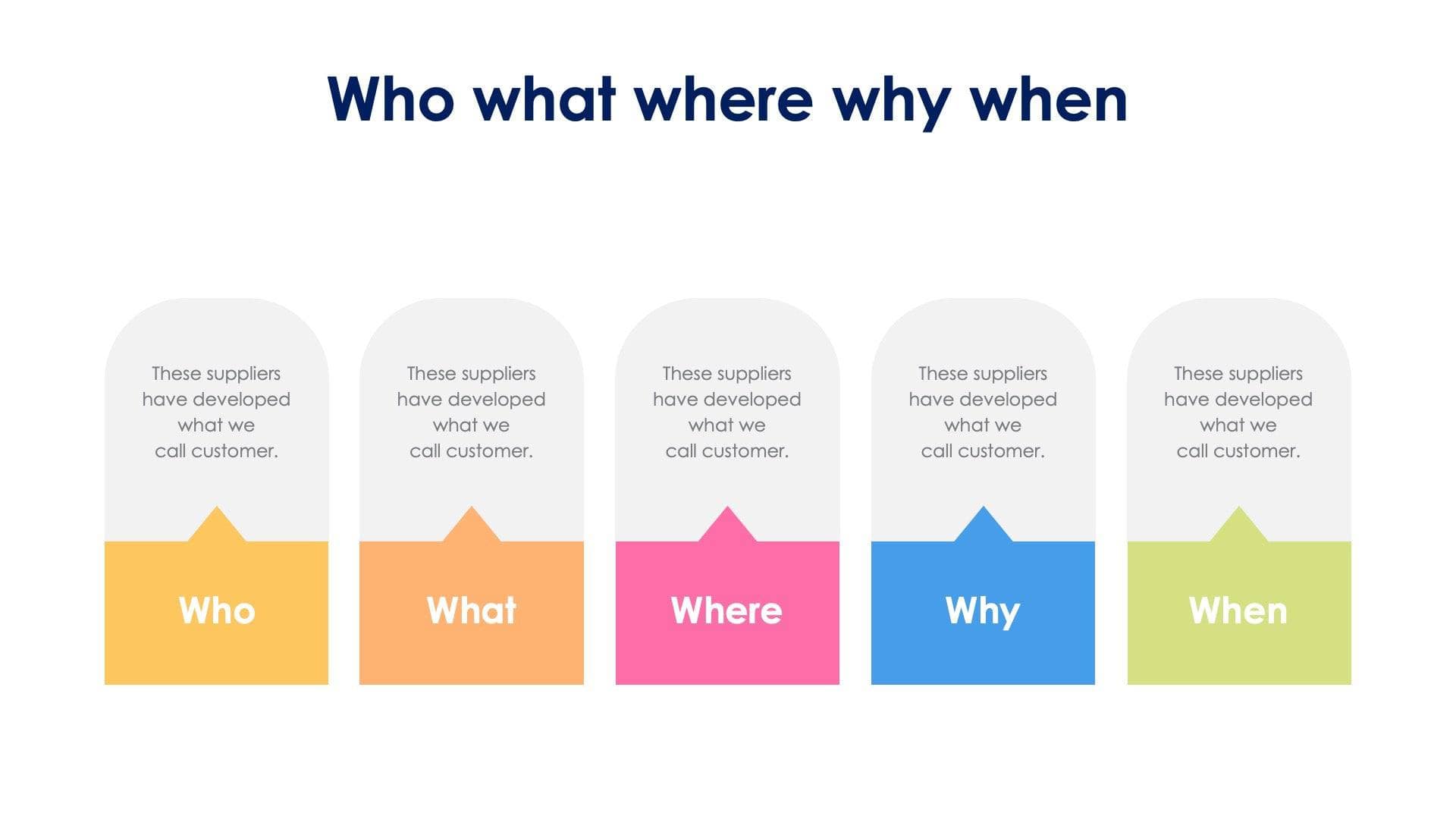 Who what where why when Slide Infographic Template S06242315 | Infografolio