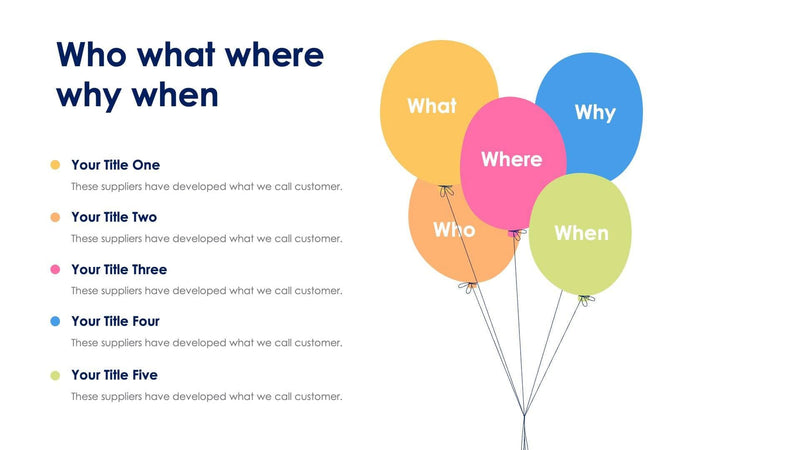 Who What Where Why When Slides | Infografolio
