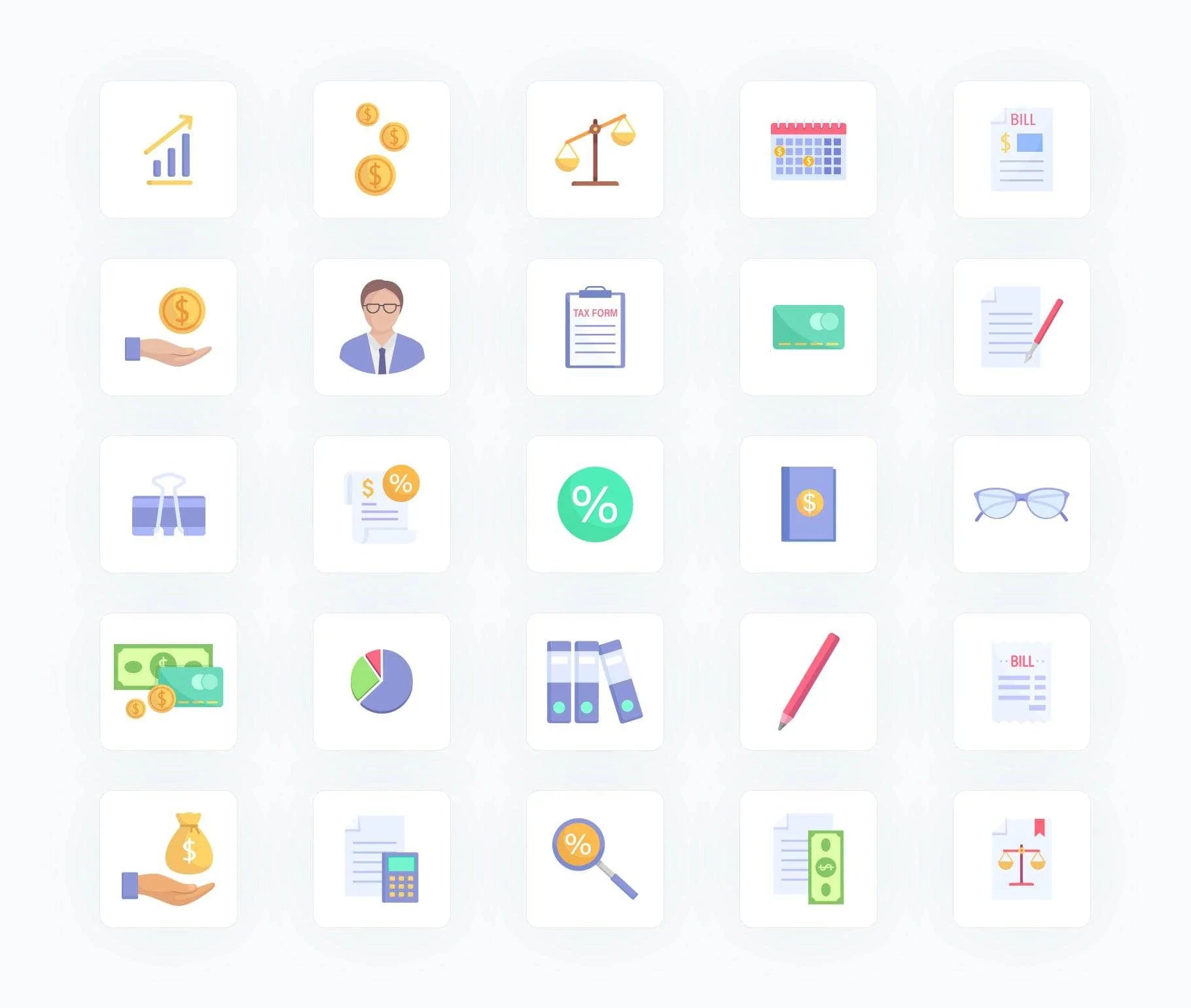 Accounting-Flat-Vector-Icons Icons Accounting Flat Vector Icons S04142202 powerpoint-template keynote-template google-slides-template infographic-template
