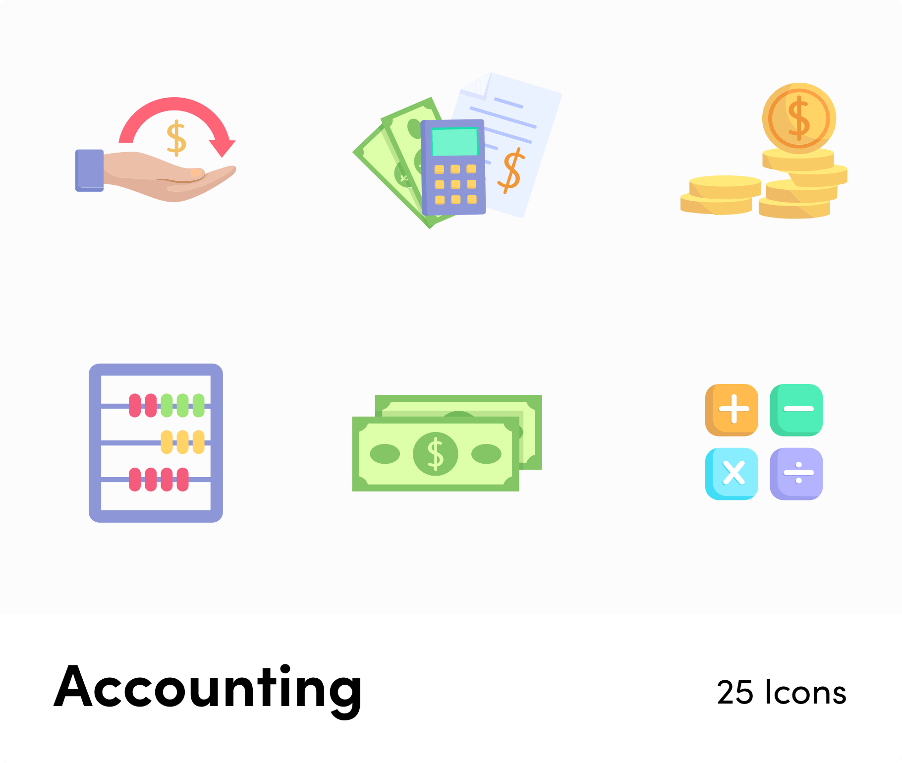 Agriculture-Flat-Vector-Icons Icons Accounting Flat Vector Icons S04142201 powerpoint-template keynote-template google-slides-template infographic-template