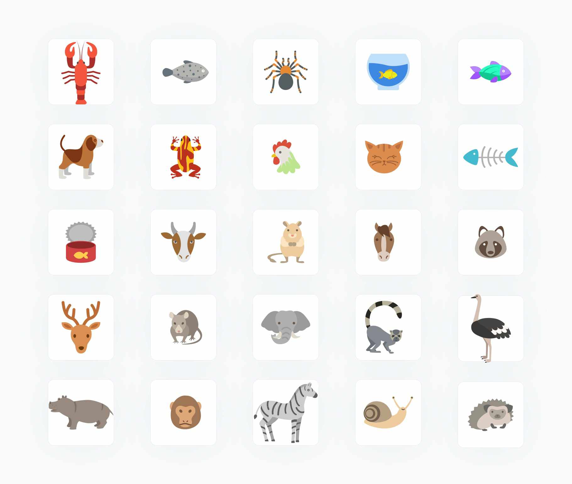 Animals-Flat -Vector-Icons Icons Animals Flat Vector Icons S12132102 powerpoint-template keynote-template google-slides-template infographic-template