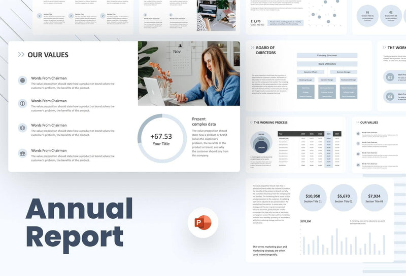 Annual-Report-Deck Slides Light Blue Clean and Professional Presentation Annual Report Template S12212201 powerpoint-template keynote-template google-slides-template infographic-template
