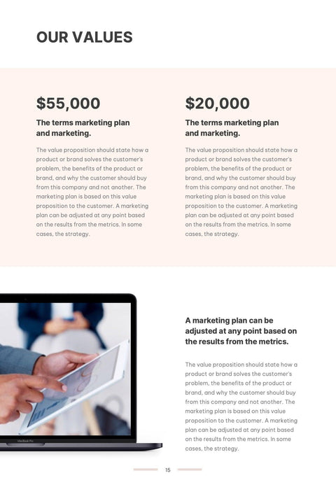 Annual-Report-Documents Documents Light Pink Minimalist Annual Report PowerPoint Template powerpoint-template keynote-template google-slides-template infographic-template